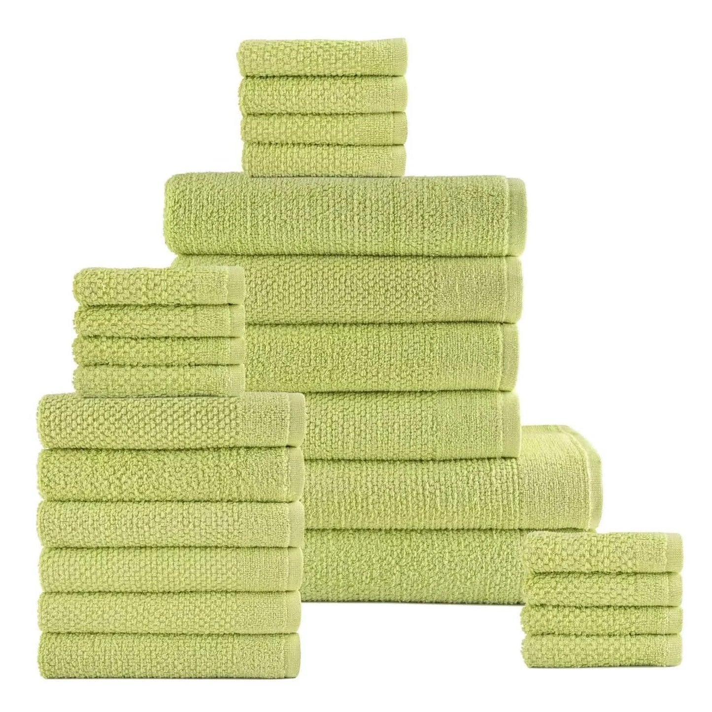 24-Piece Set: Dan River Popcorn Cotton Bath Towel Set DailySale