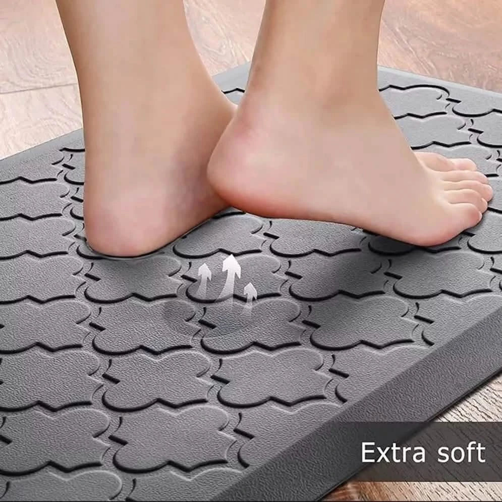 Bibb Home Trellis Embossed Anti Fatigue Foam Kitchen Mat DailySale