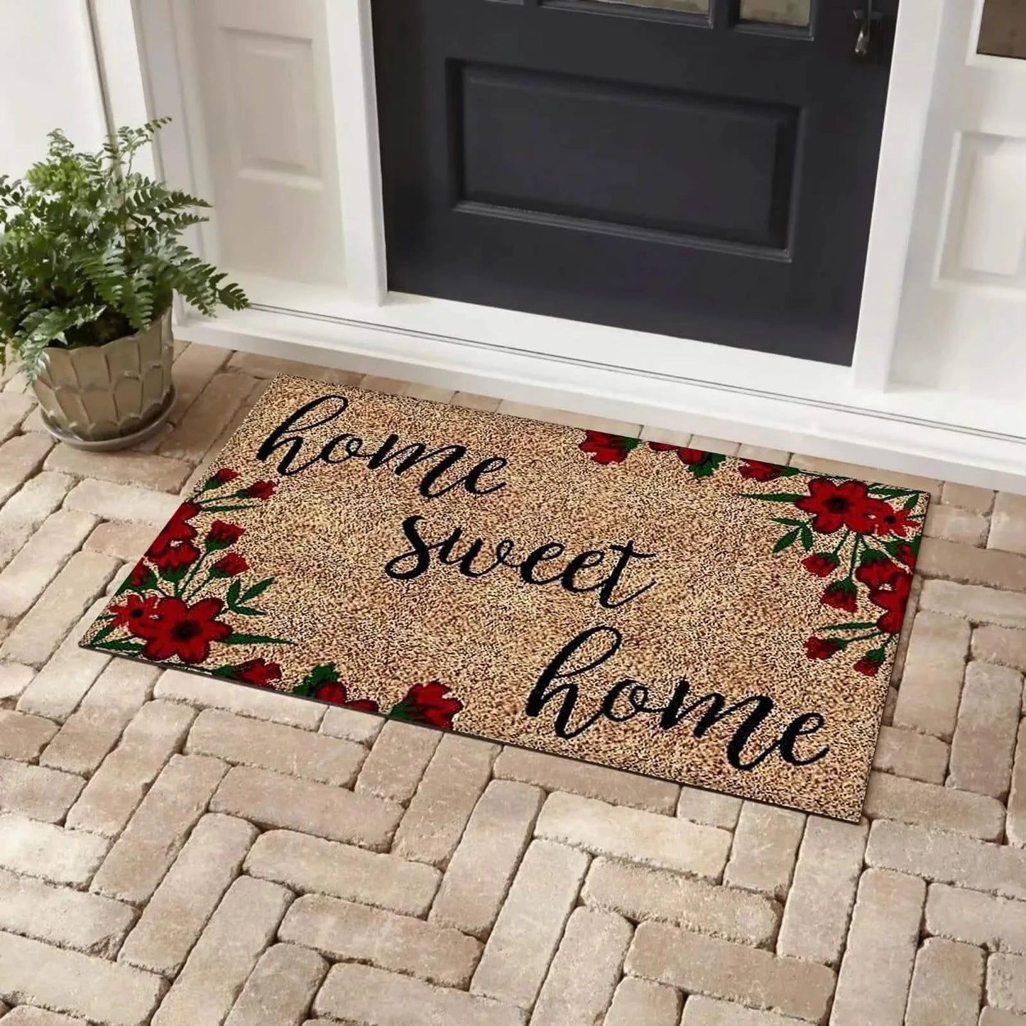 Bibb Home Coir Outdoor Printed Door Mat DailySale