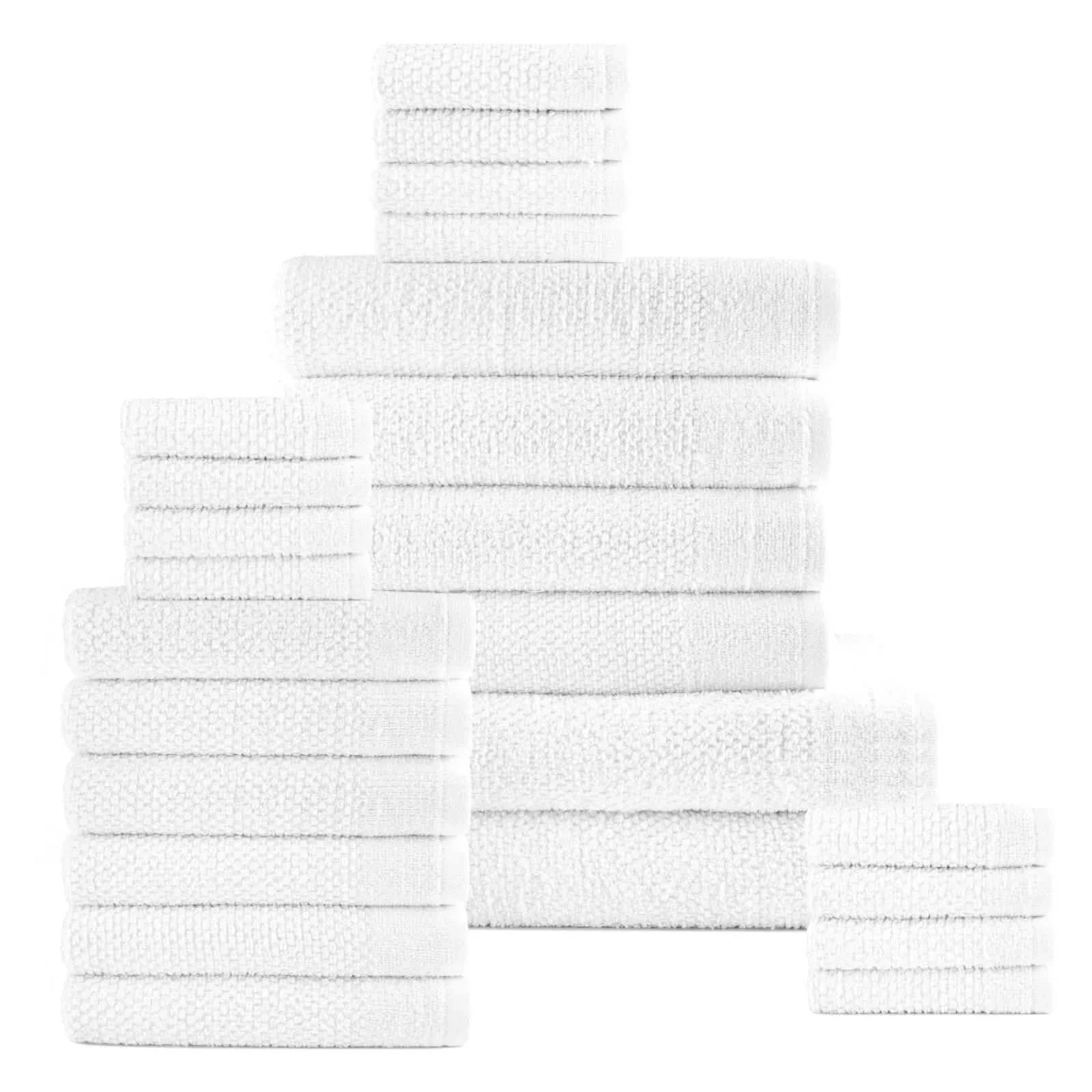 24-Piece Set: Dan River Popcorn Cotton Bath Towel Set DailySale