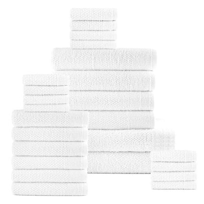 24-Piece Set: Dan River Popcorn Cotton Bath Towel Set DailySale