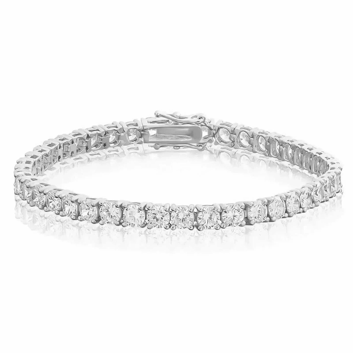 16 Carat TW Round Lab Grown Diamond 8” Tennis Bracelet in 14k White Gold DailySale