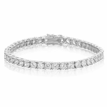16 Carat TW Round Lab Grown Diamond 8” Tennis Bracelet in 14k White Gold DailySale