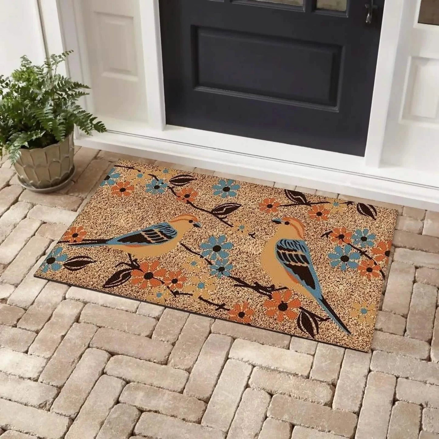 Bibb Home Coir Outdoor Printed Door Mat DailySale