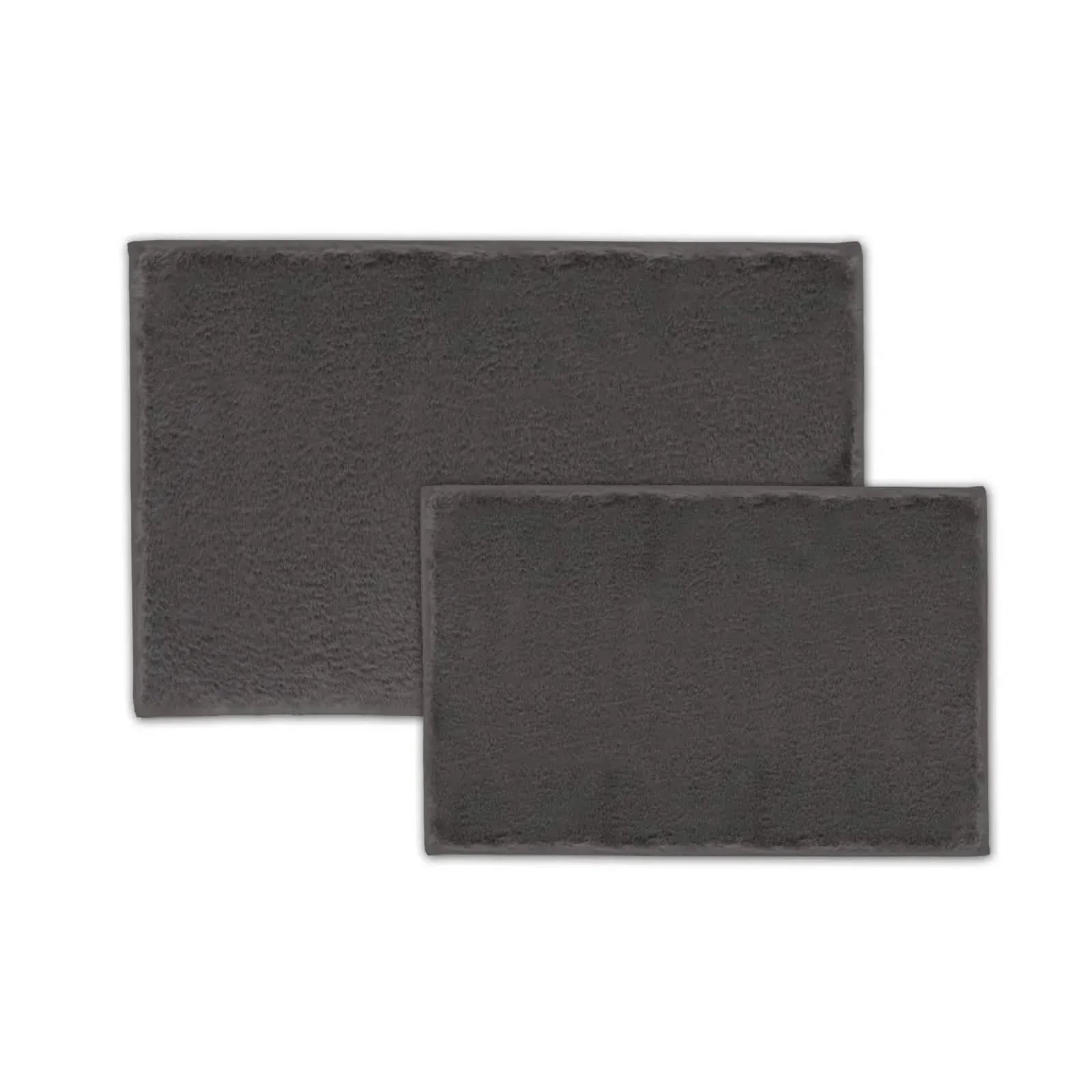 2-Piece Set: Bibb Home 2 Piece Faux Fur Plush Bath Mat Set DailySale