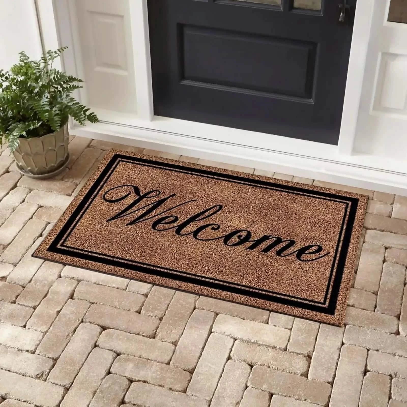 Bibb Home Coir Outdoor Printed Door Mat DailySale