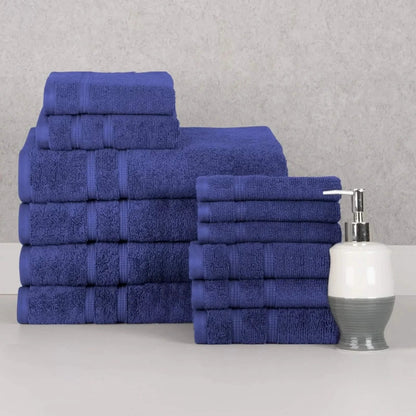 12-Piece Set: Bibb Home Zero Twist Egyptian Cotton Towel Set DailySale