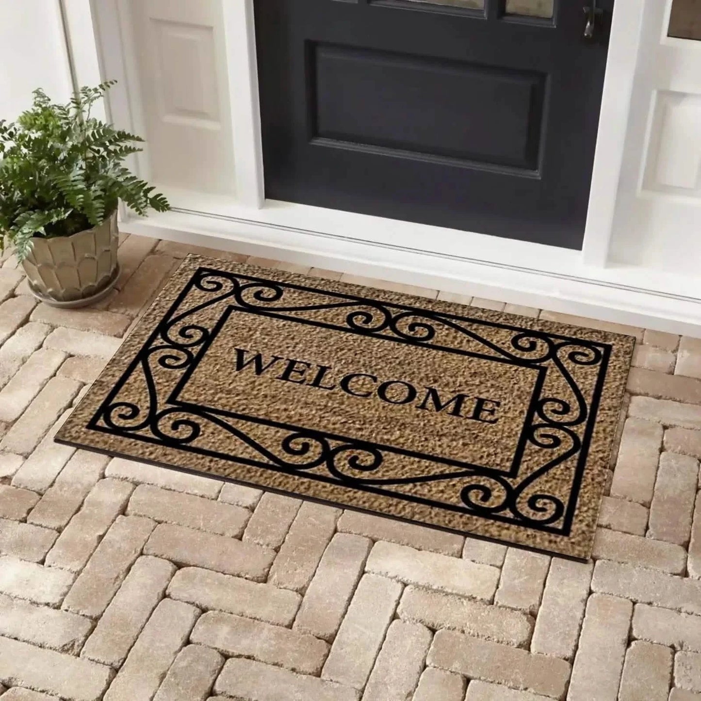 Bibb Home Coir Outdoor Printed Door Mat DailySale