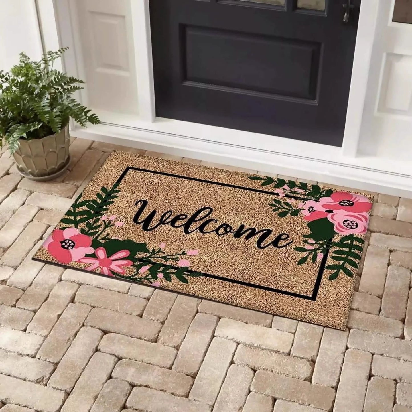 Bibb Home Coir Outdoor Printed Door Mat DailySale