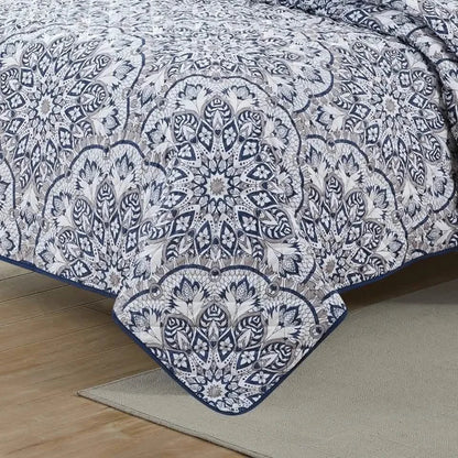 3-Piece Set: Bibb Home Printed Reversible Quilt Set DailySale