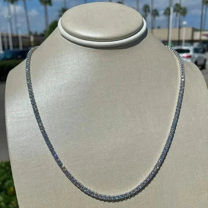 Men’s Genuine Lab Grown Diamond Tennis Necklace D VS 19.30 Carat 14K 20" DailySale