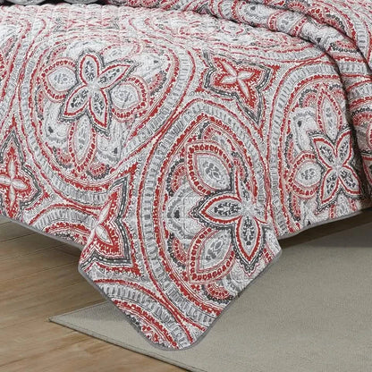 3-Piece Set: Bibb Home Printed Reversible Quilt Set DailySale