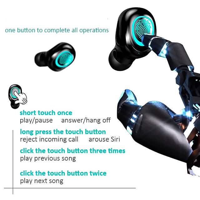 S11 True Wireless Headphones TWS Earbuds Bluetooth 4.0 Stereo Dual Drivers with Microphone DailySale