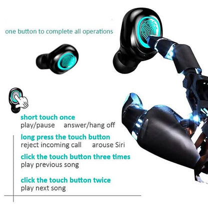 S11 True Wireless Headphones TWS Earbuds Bluetooth 4.0 Stereo Dual Drivers with Microphone DailySale