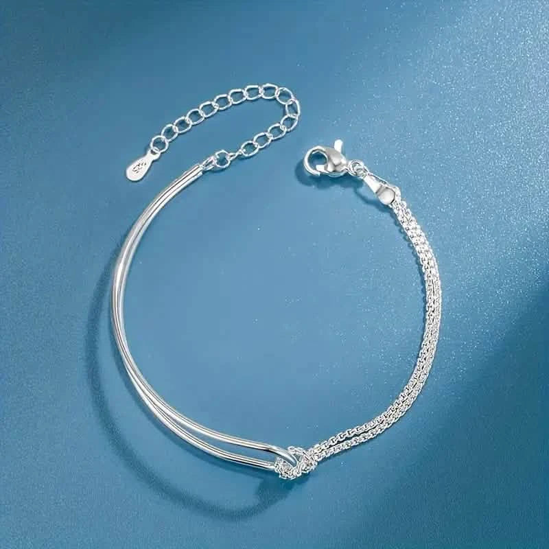 S925 Hypoallergenic Minimalist Geometric Collage Bracelet DailySale