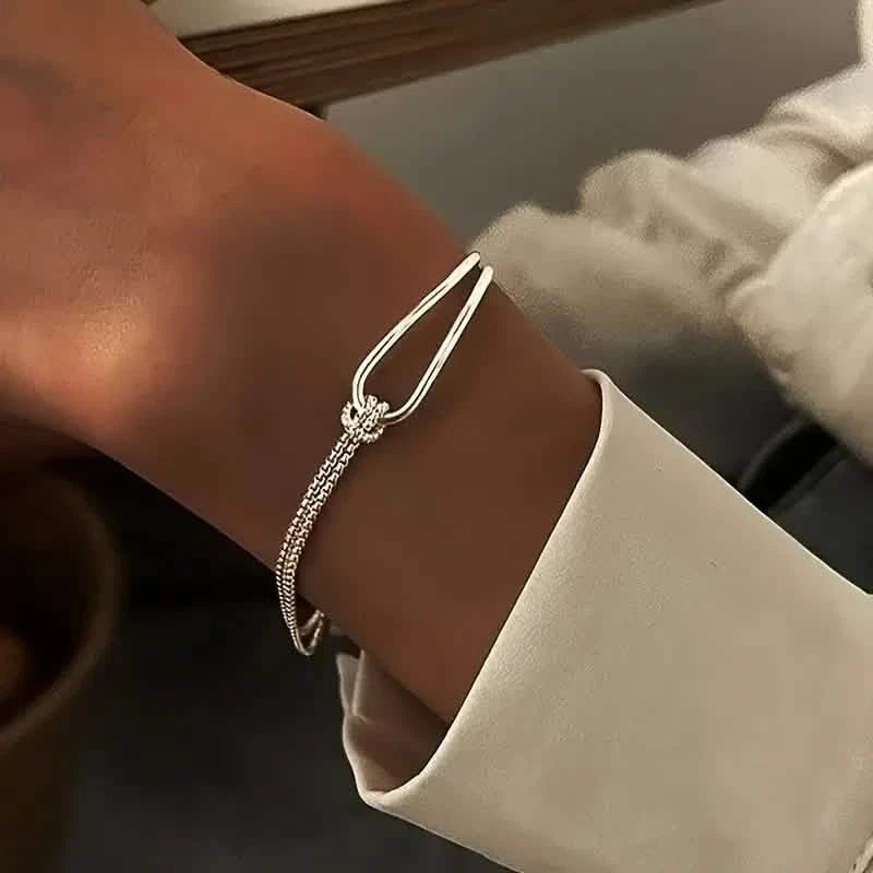 S925 Hypoallergenic Minimalist Geometric Collage Bracelet DailySale