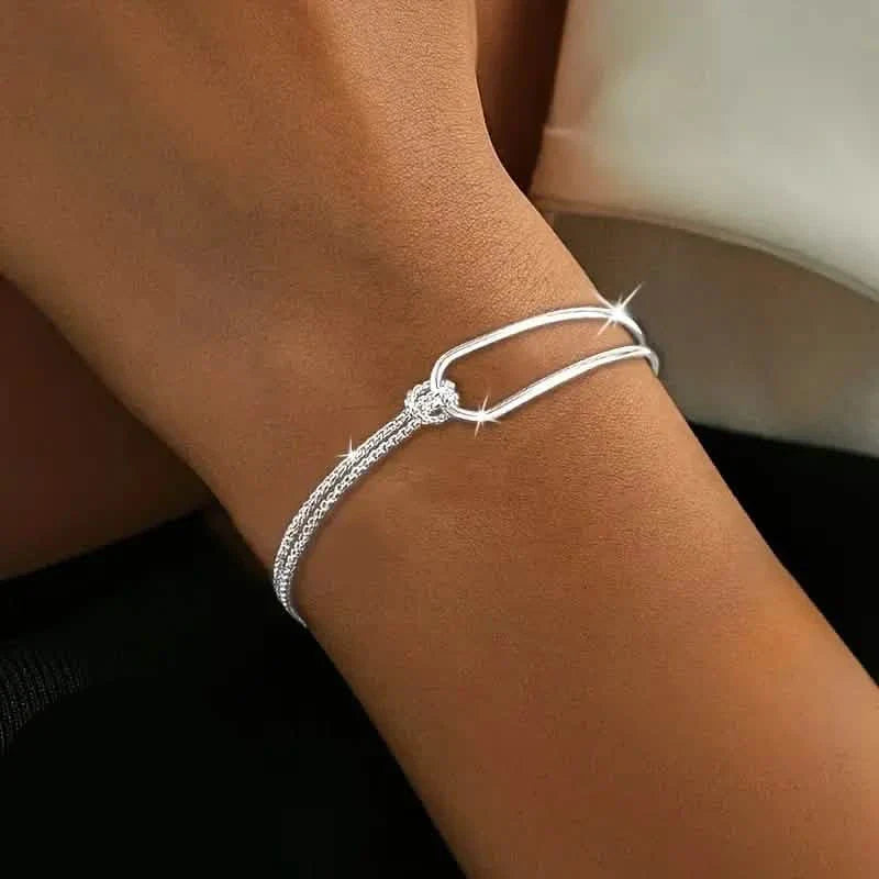 S925 Hypoallergenic Minimalist Geometric Collage Bracelet DailySale