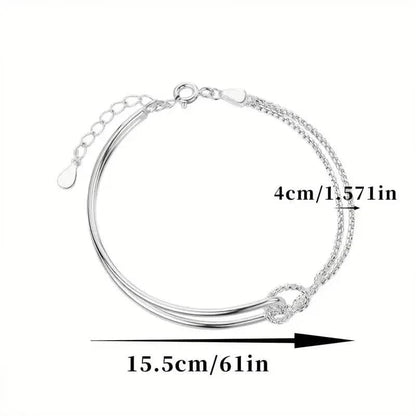 S925 Hypoallergenic Minimalist Geometric Collage Bracelet DailySale