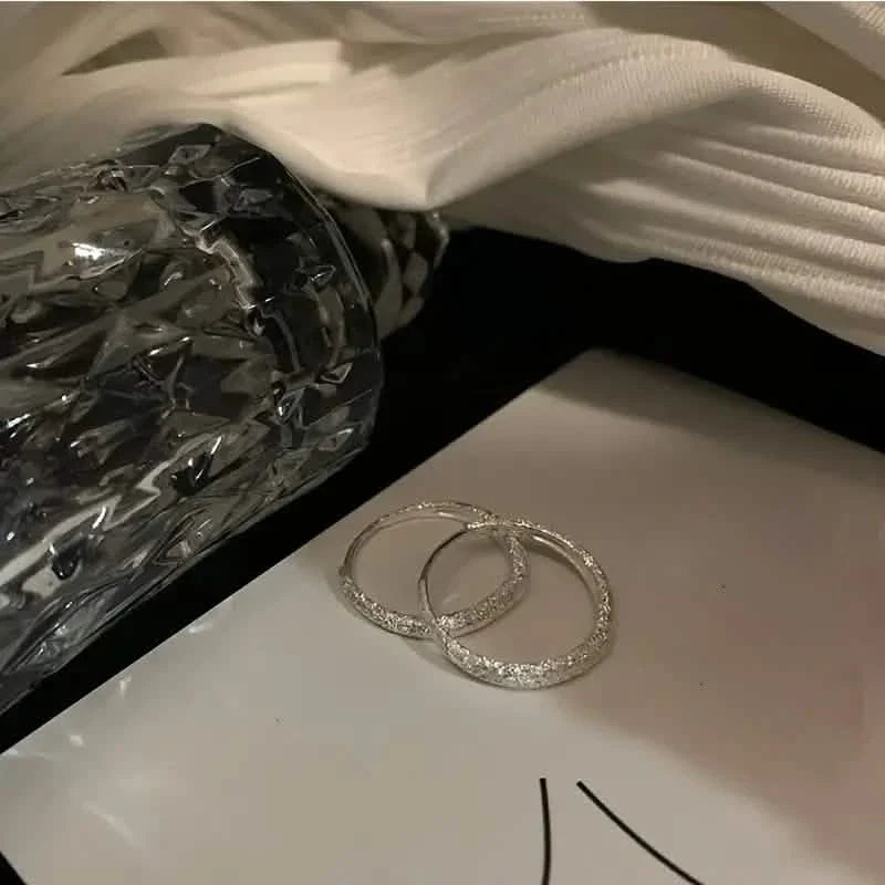 S925 Sterling Silver Sparkling Starry River Hoop Earrings DailySale
