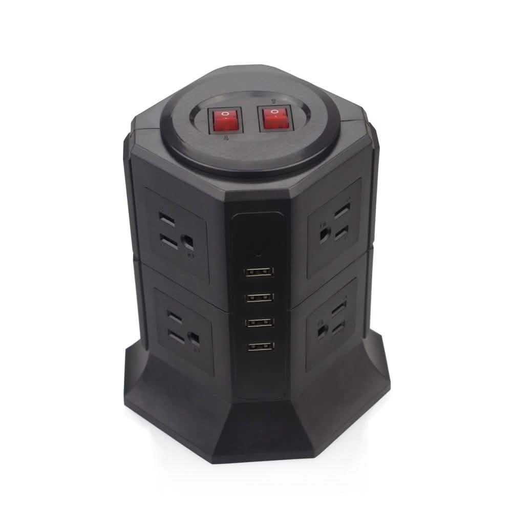 Safemore 8-Outlet Desktop Surge Protector with 4 USB Ports DailySale