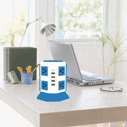 Safemore 8-Outlet Desktop Surge Protector with 4 USB Ports DailySale