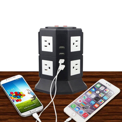 Safemore 8-Outlet Desktop Surge Protector with 4 USB Ports DailySale