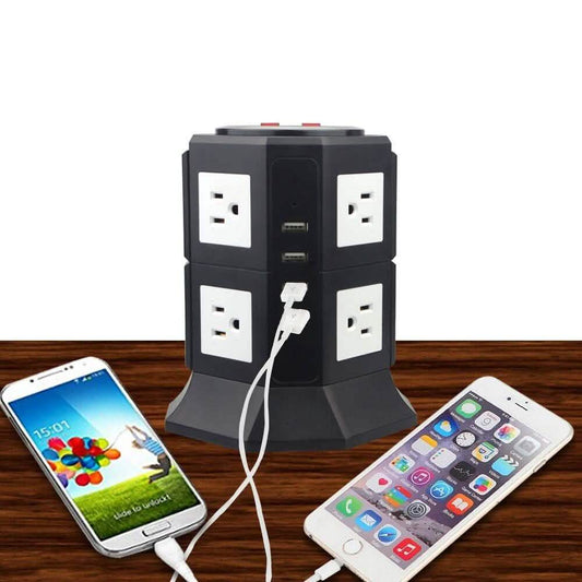 Safemore 8-Outlet Desktop Surge Protector with 4 USB Ports DailySale