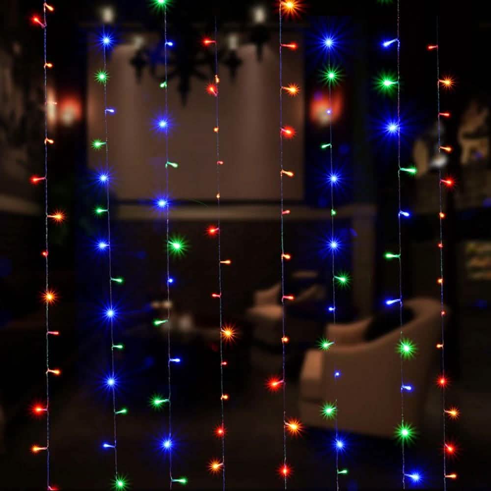 Safety Voltage Operated 300 LED Curtains Light DailySale