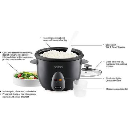 Salton Automatic Rice Cooker & Steamer - 10 Cup DailySale