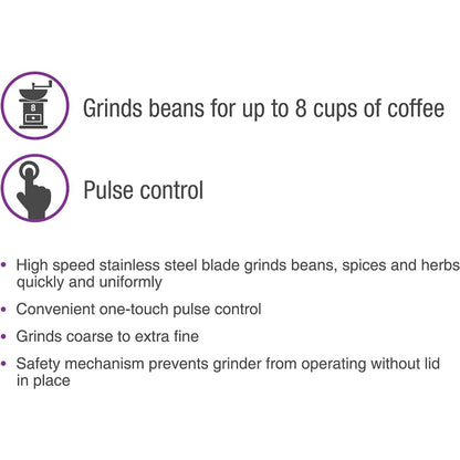 Salton Coffee, Spice & Herb Electric Grinder - Black DailySale