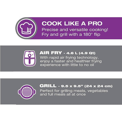 Salton Flip and Cook 3-in-1 Air Fryer, Grill & Dehydrator DailySale