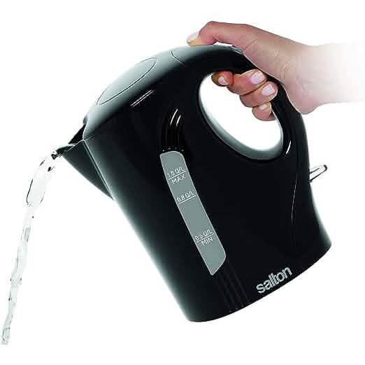 Salton Jug Kettle 1 .0 L/Qt - Black, Cordless DailySale