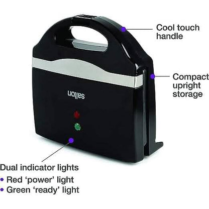 Salton Pocket Sandwich Maker - Black DailySale
