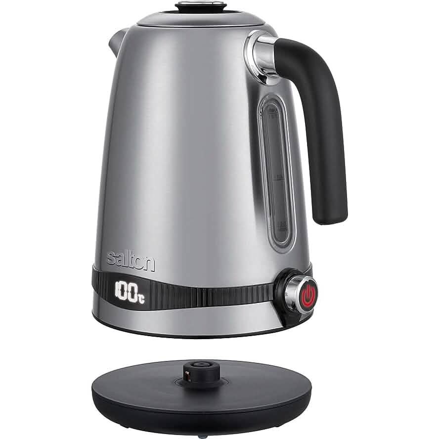 Salton Stainless Steel Digital Kettle - Variable Temperature DailySale