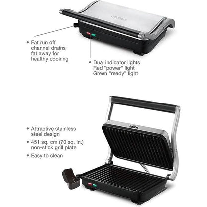 Salton Stainless Steel Panini Grill DailySale