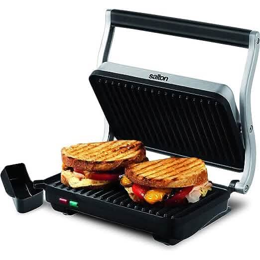 Salton Stainless Steel Panini Grill DailySale