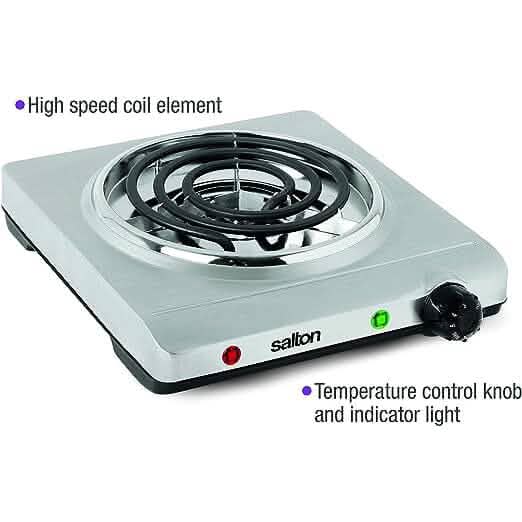 Salton Stainless Steel Portable Cooktop DailySale