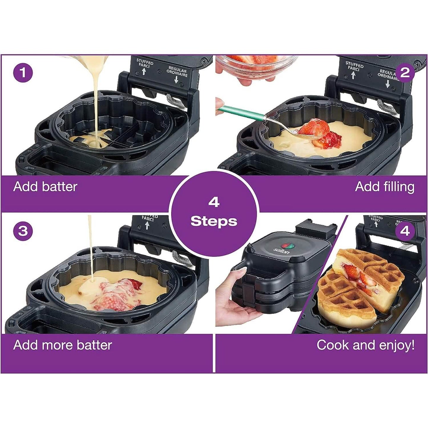 Salton Stuffed Belgian Waffle Maker DailySale