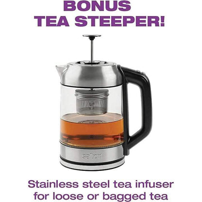 Salton Temperature Control Kettle & Tea Steeper 1.7 L/Qt DailySale