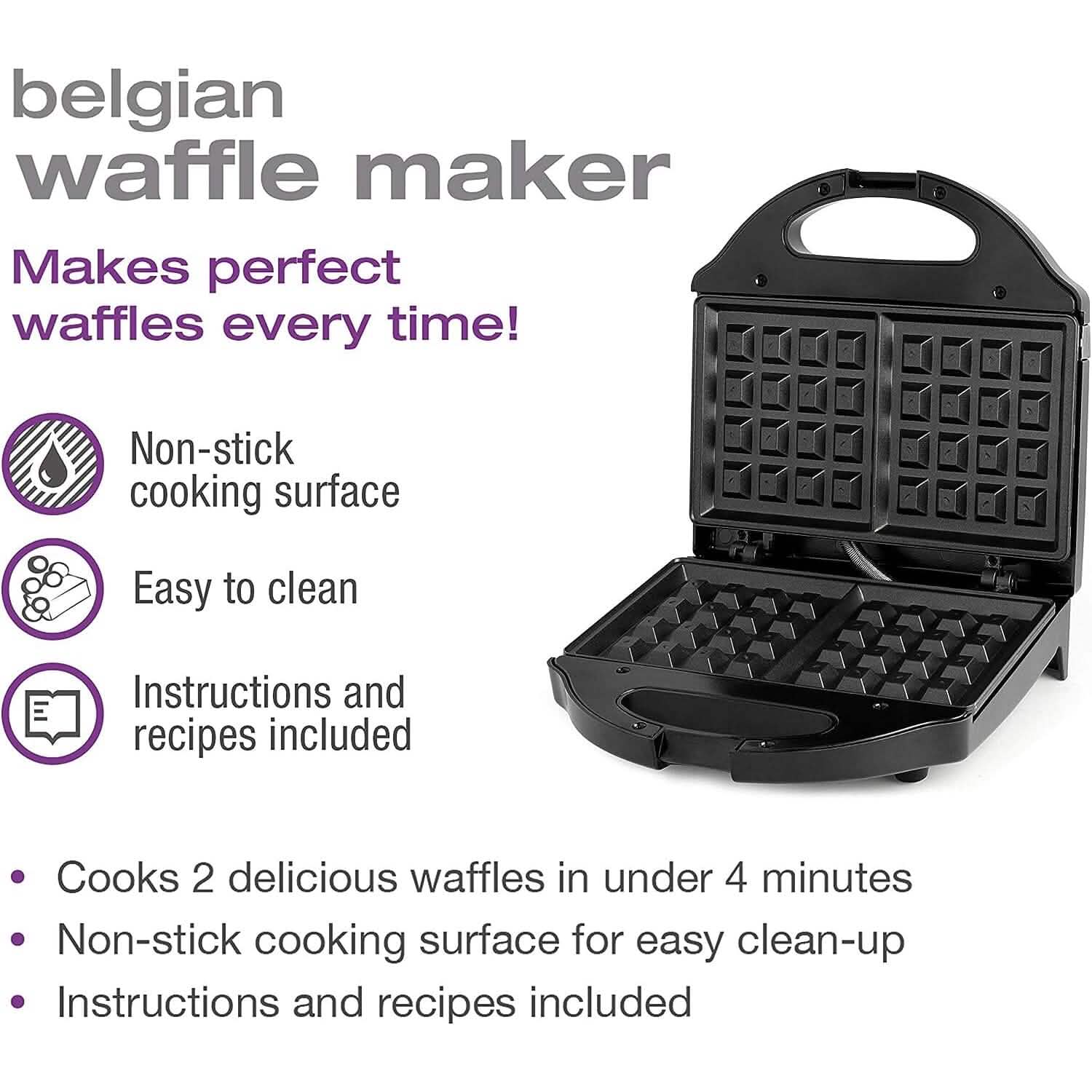 Salton Waffle Maker - Black DailySale