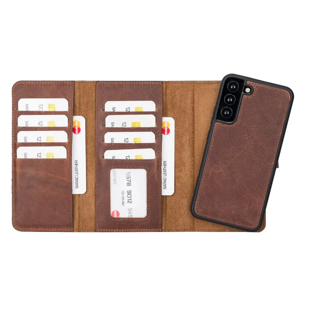 Samsung Galaxy S22 Plus Leather Wallet Case Detachable RFID – Santa Mizuri Leather