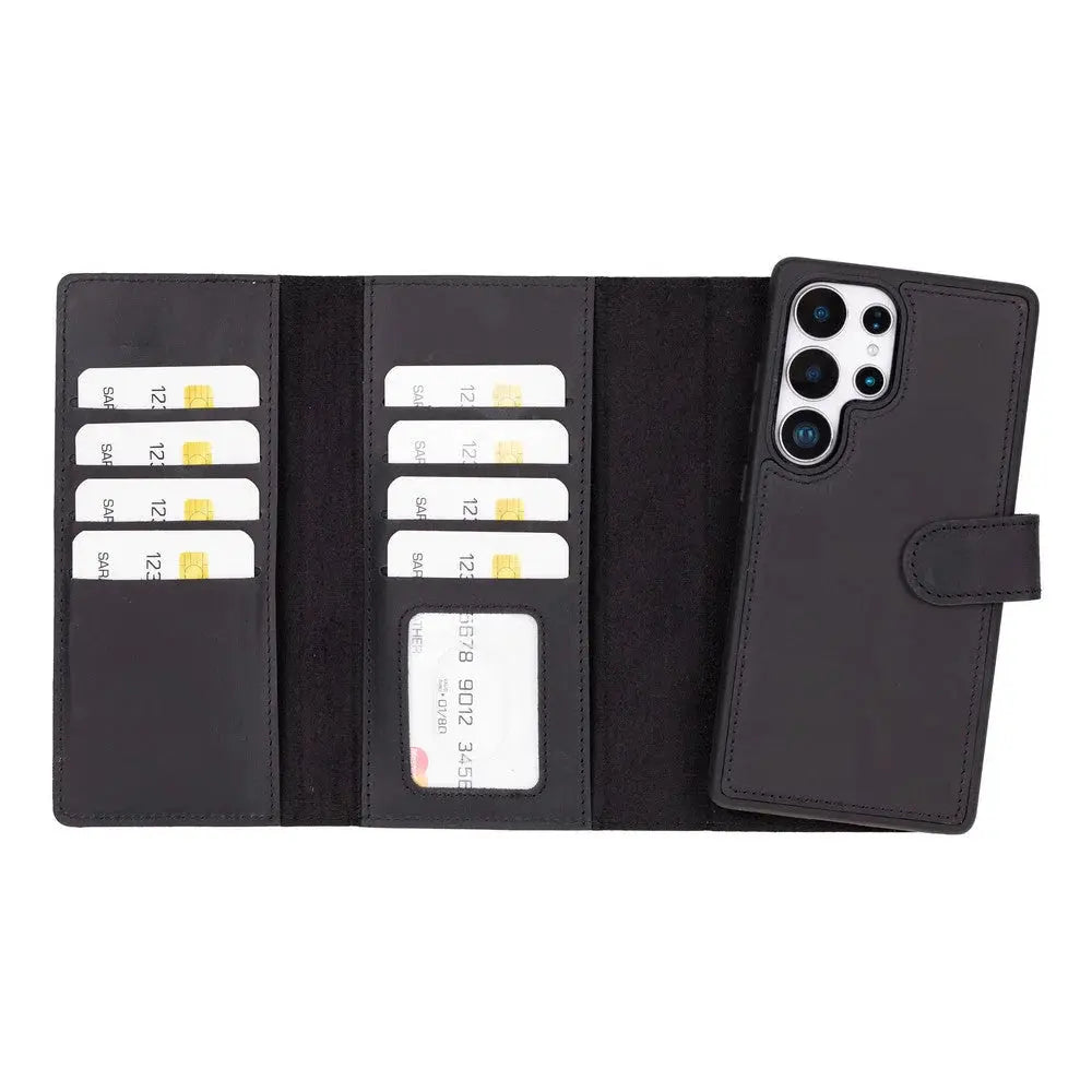Samsung Galaxy S25 Ultra Leather Wallet Case Detachable RFID – Santa Mizuri Leather