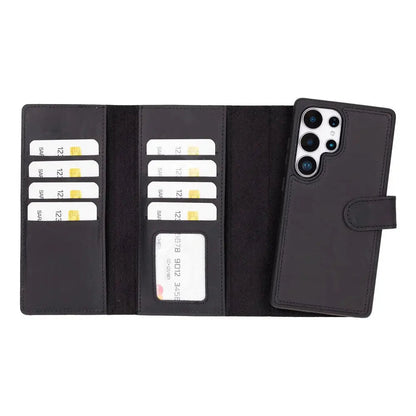Samsung Galaxy S25 Ultra Leather Wallet Case Detachable RFID – Santa Mizuri Leather