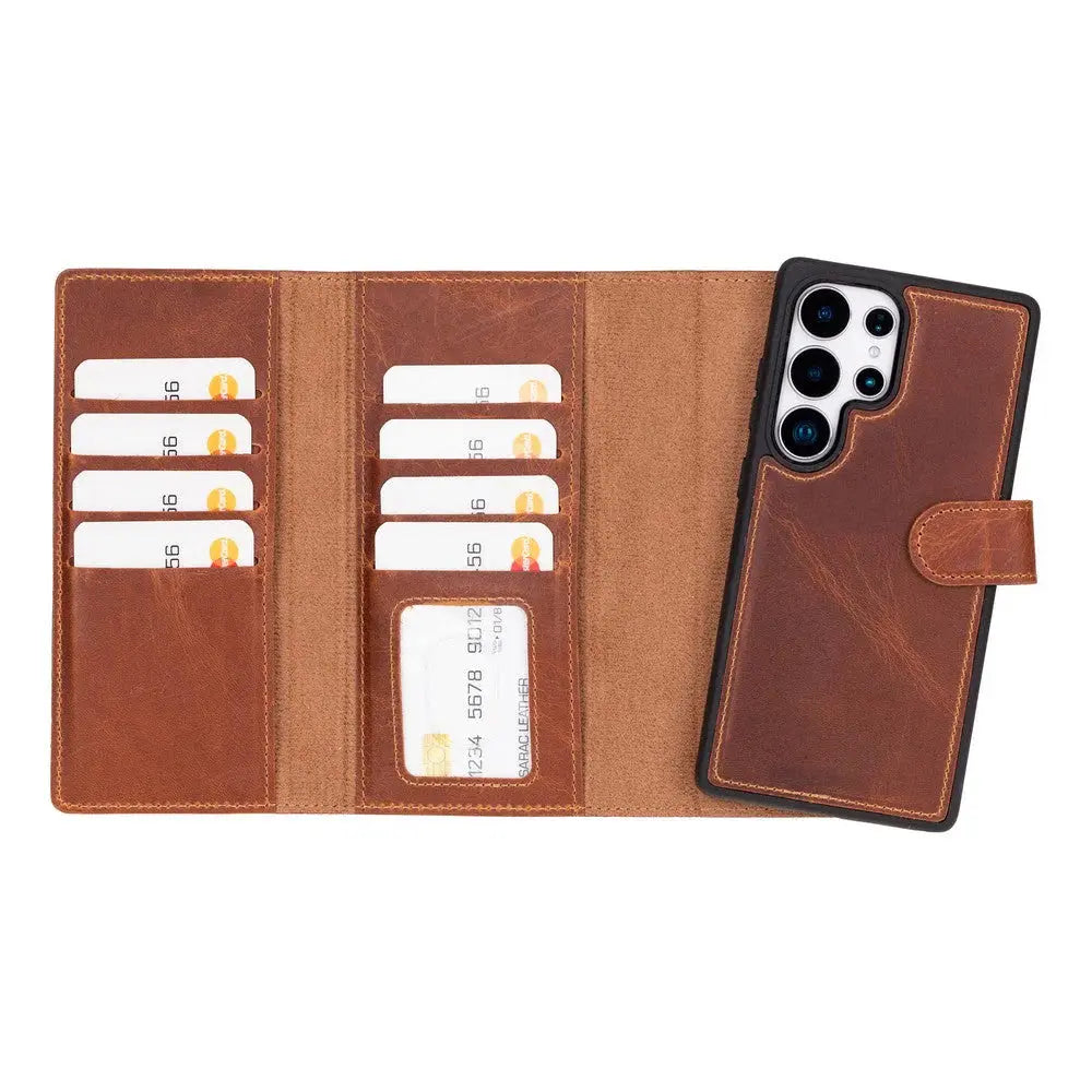 Samsung Galaxy S25 Ultra Leather Wallet Case Detachable RFID – Santa Mizuri Leather