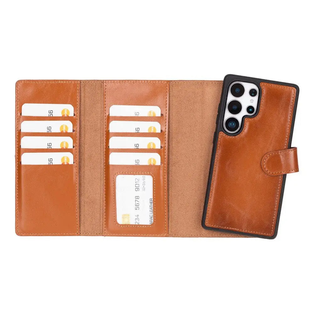 Samsung Galaxy S25 Ultra Leather Wallet Case Detachable RFID – Santa Mizuri Leather