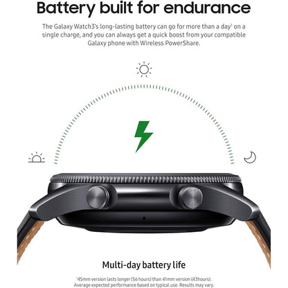 Samsung - Galaxy Watch3 Smartwatch 45mm Stainless LTE - Mystic Black DailySale