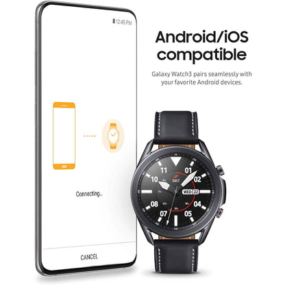 Samsung - Galaxy Watch3 Smartwatch 45mm Stainless LTE - Mystic Black DailySale