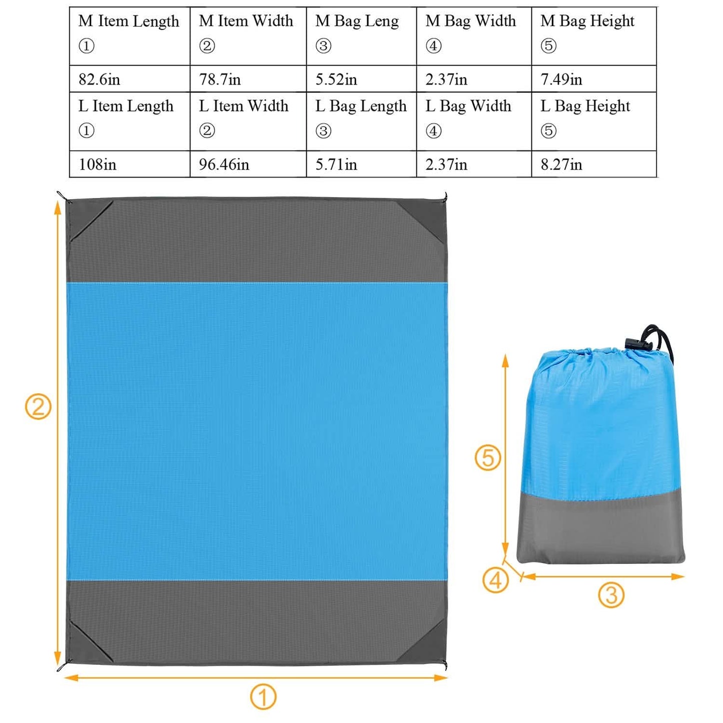 Sand Proof Picnic Blanket with 4 Anchors DailySale