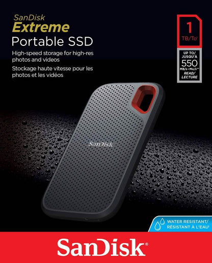 SanDisk 1TB Extreme Portable External SSD - Up to 550MB/s USB-C, USB 3.1 (Refurbished) DailySale