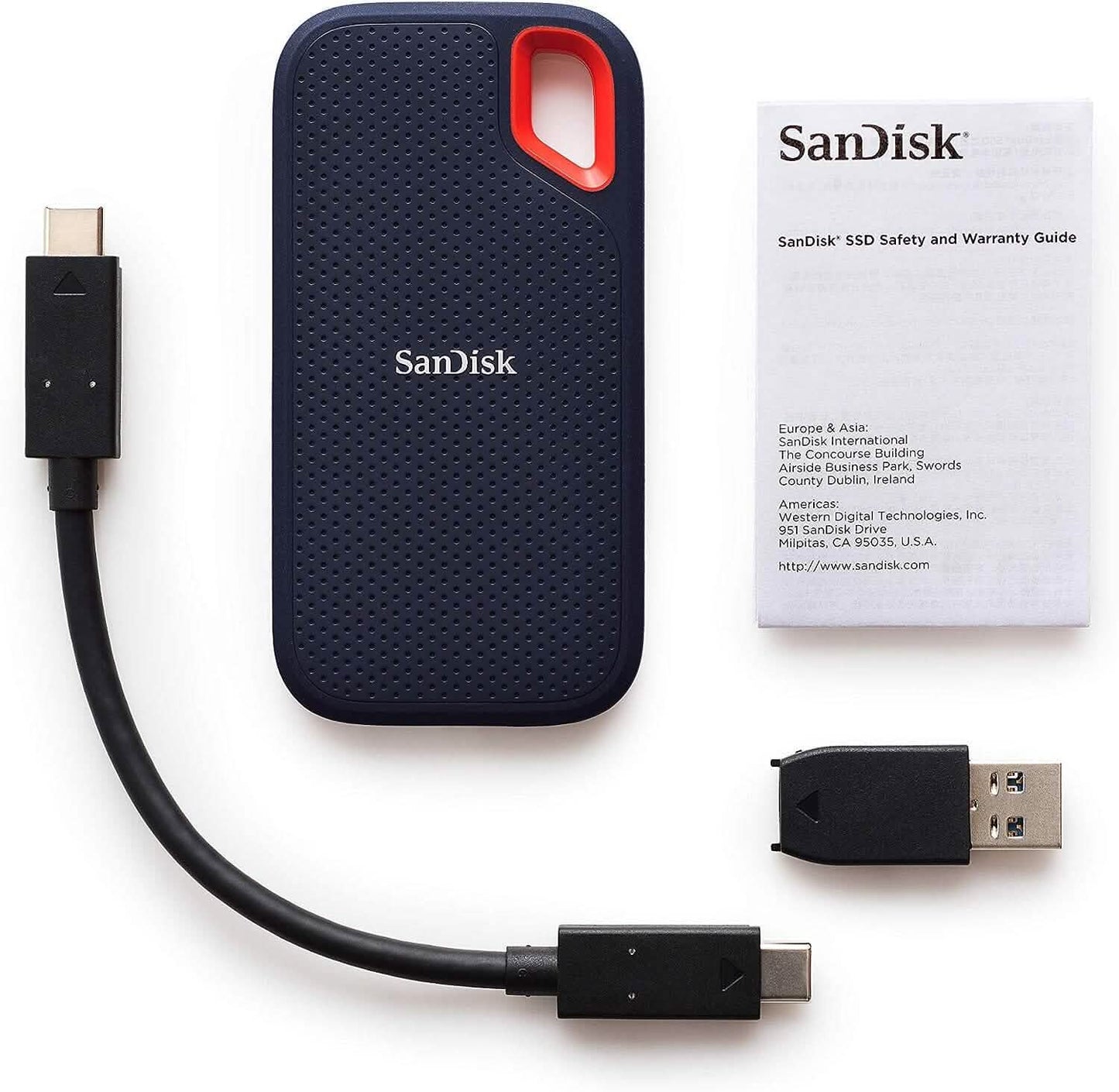 SanDisk 1TB Extreme Portable External SSD - Up to 550MB/s USB-C, USB 3.1 (Refurbished) DailySale
